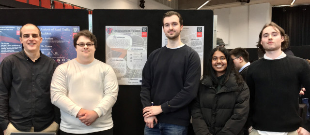 The development team showing off our work at the project expo. 💪🚀